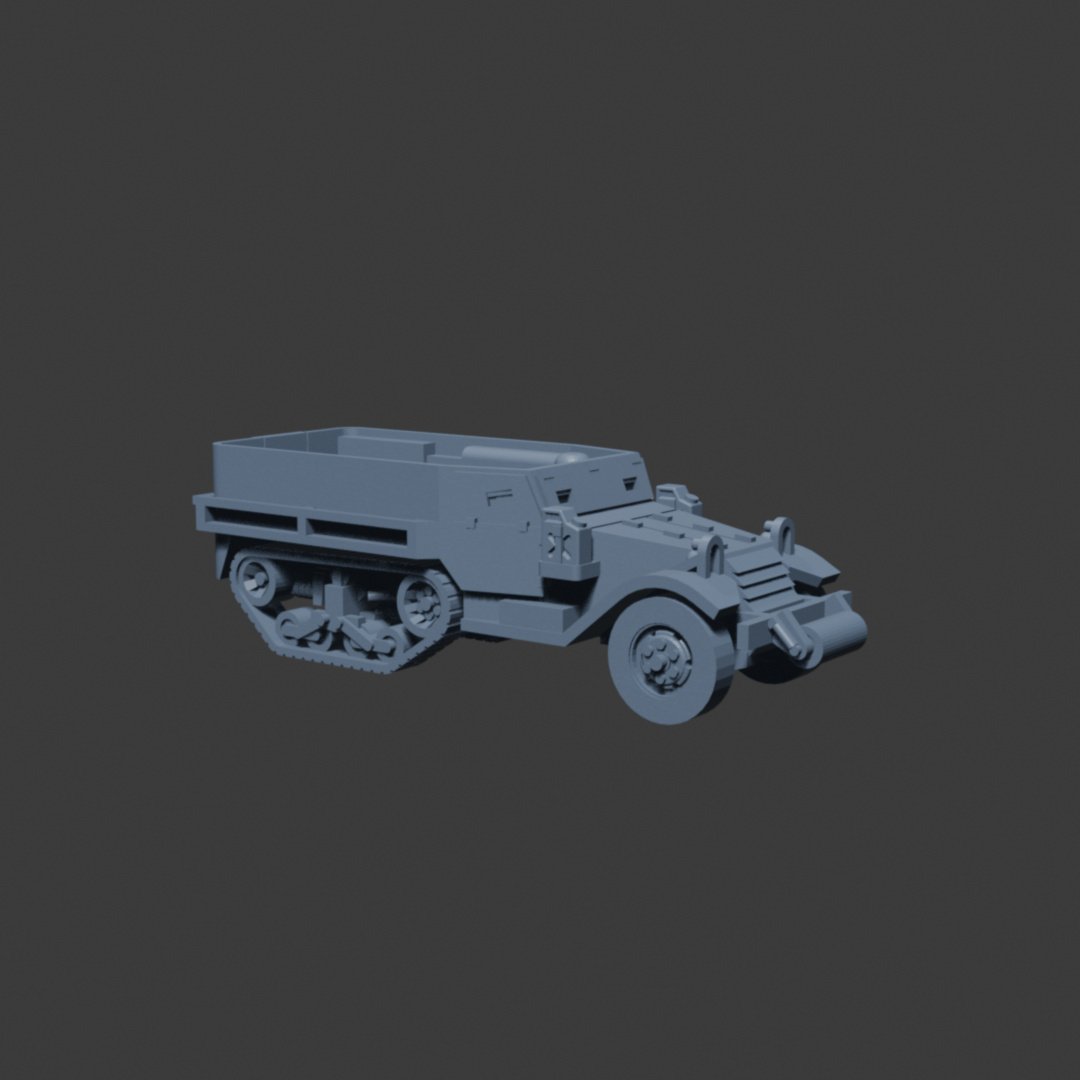 Europa em Chamas - M5 half-track vista direita