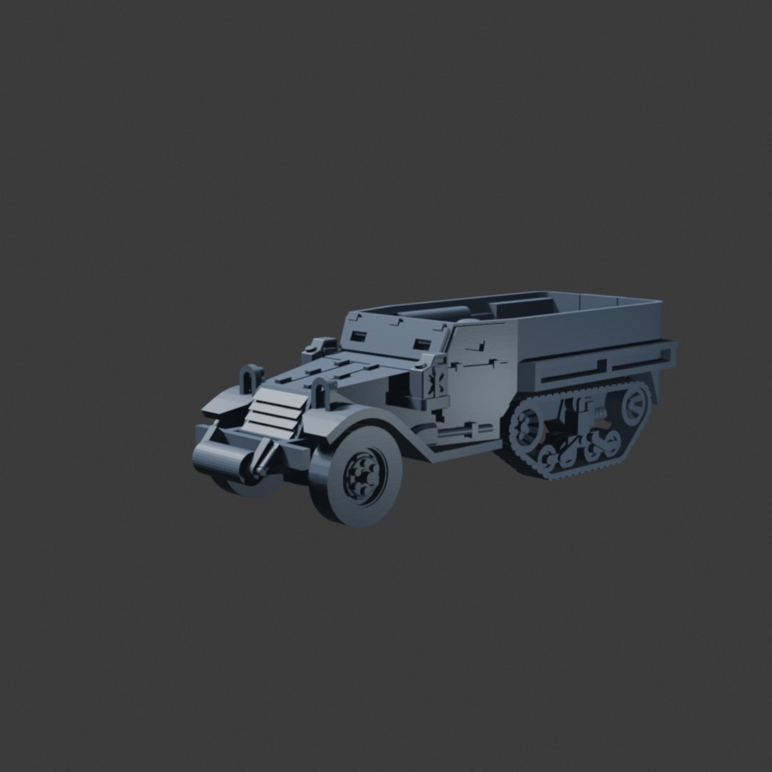 Europa em Chamas - M5 half-track vista esquerda
