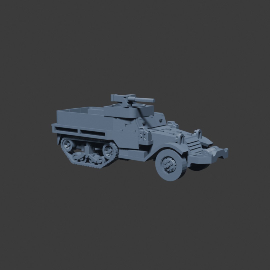 Europa em Chamas - M5A1 half-track vista direita