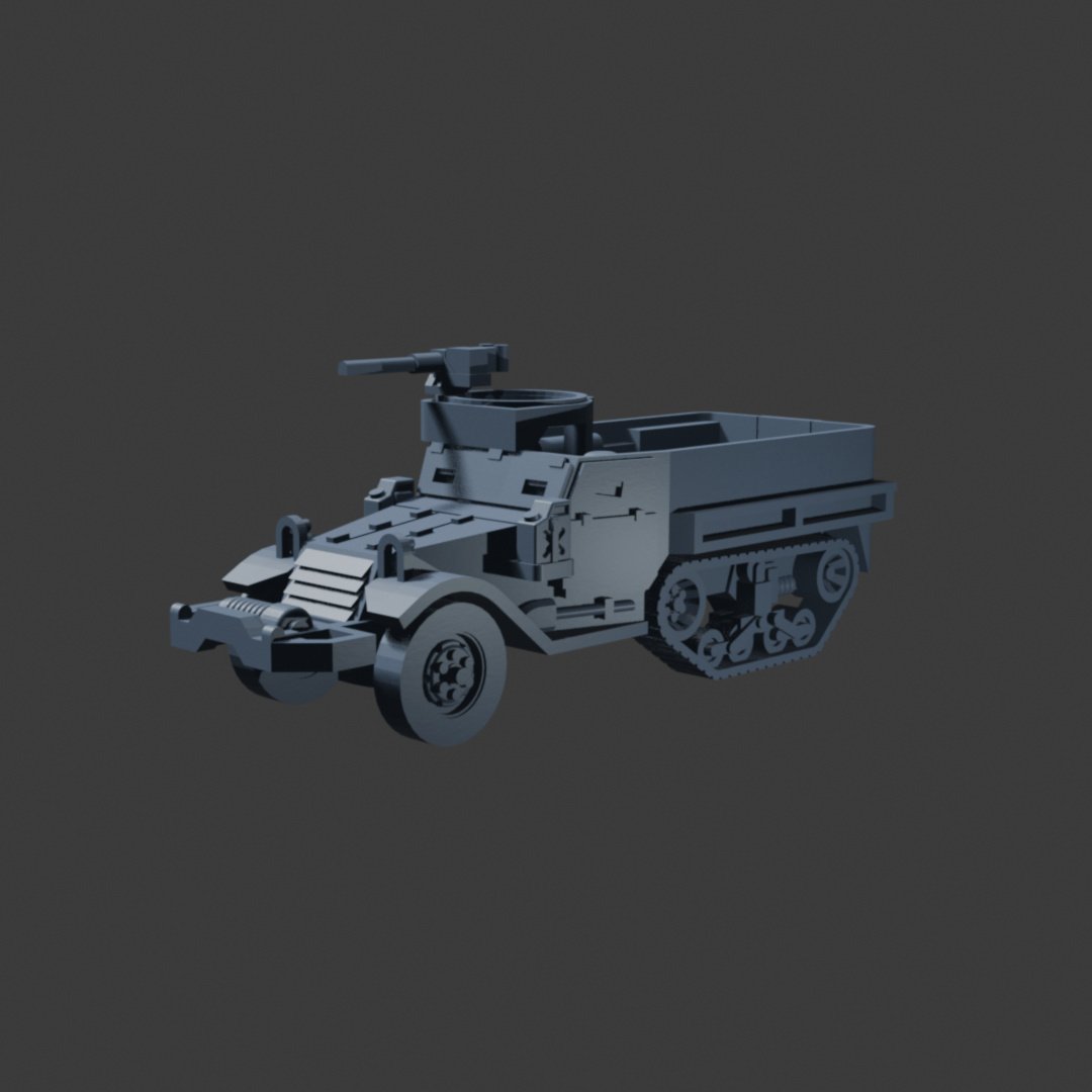 Europa em Chamas - M5A1 half-track vista esquerda
