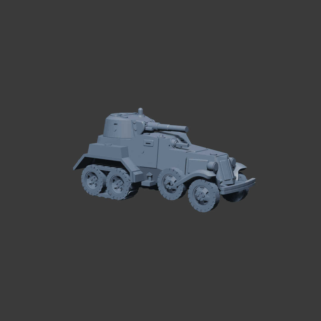 Europa em Chamas - Blindado BA-10M Half-Track, vista direita