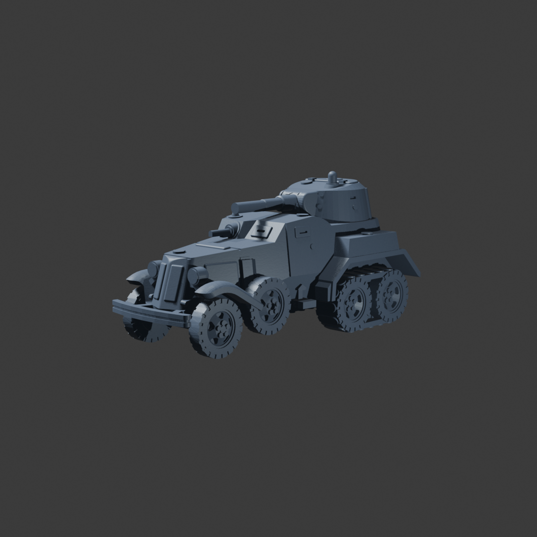 Europa em Chamas - Blindado BA-10M Half-Track, vista esquerda