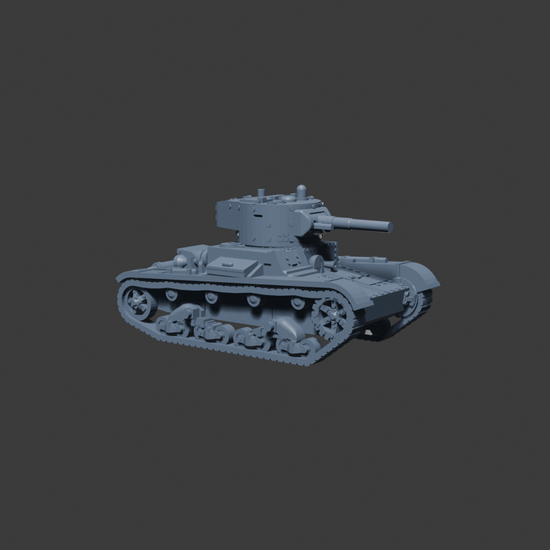 Europa em Chamas - Tanque URSS T-26, vista direita