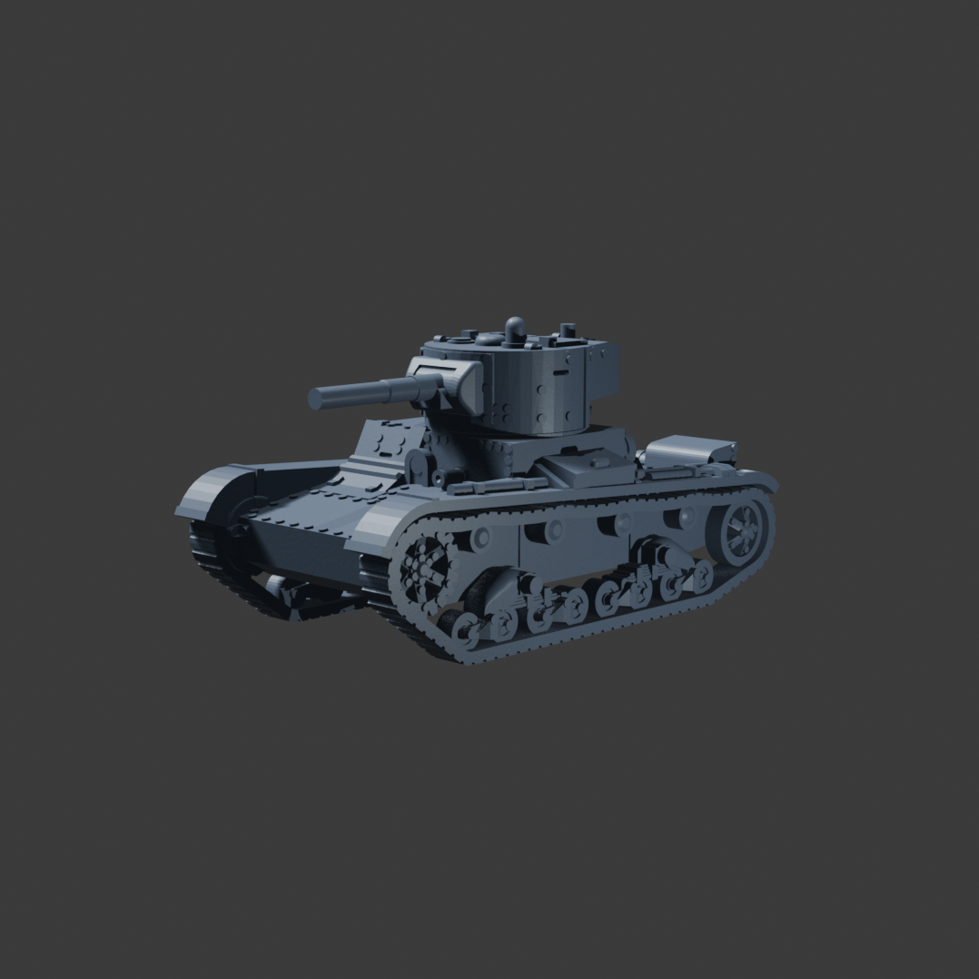 Europa em Chamas - Tanque URSS T-26, vista esquerda