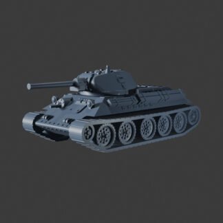 Europa em Chamas - Tanque URSS T-34 76mm, vista esquerda