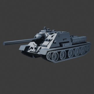 Europa em Chamas - Tanque URSS SU-85, vista esquerda